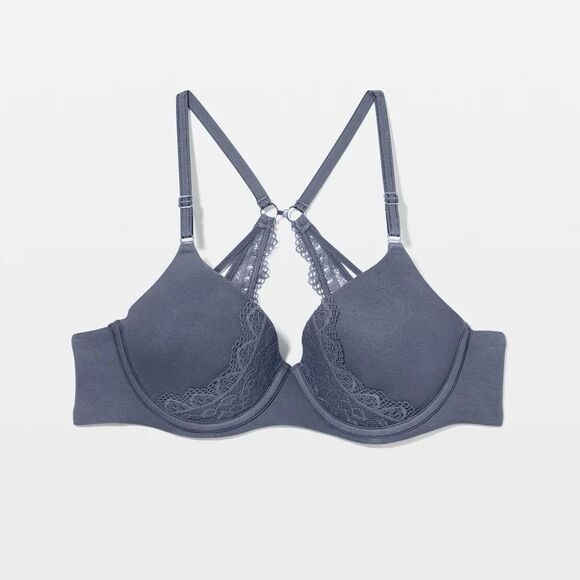 Soma | EMBRACEABLE Perfect Coverage Convertible Bra Lace Back Earl Grey | 38DD - Picture 1 of 7